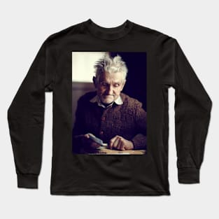 Senior farmer holding money Long Sleeve T-Shirt